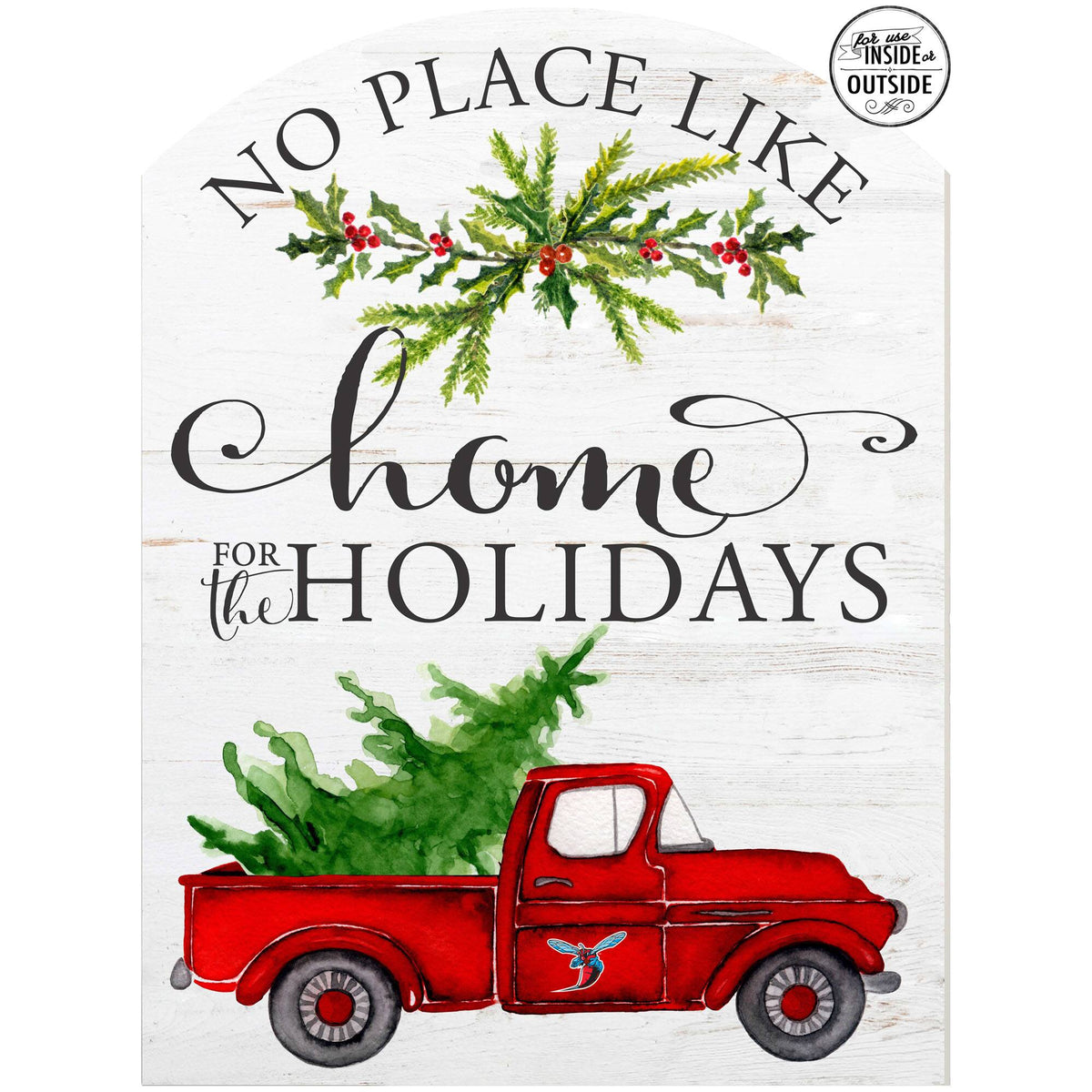 Jardine - Delaware State Hornets 16'' x 22'' Holiday Marquee Sign - White