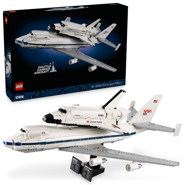 1 J7 - NST A SHUTTLE CARRIER AIRCRAFT LEGO 10360 2417 pos/pzs 18+ icons. - NASA 905 United States 376 AORR A FEARRA EXRE 1 ..... a a T NASA - - S BOEING - -