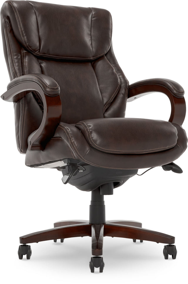 Front. La-Z-Boy - Bellamy Executive Office Chair - Coffee Brown - Bonded Leather.