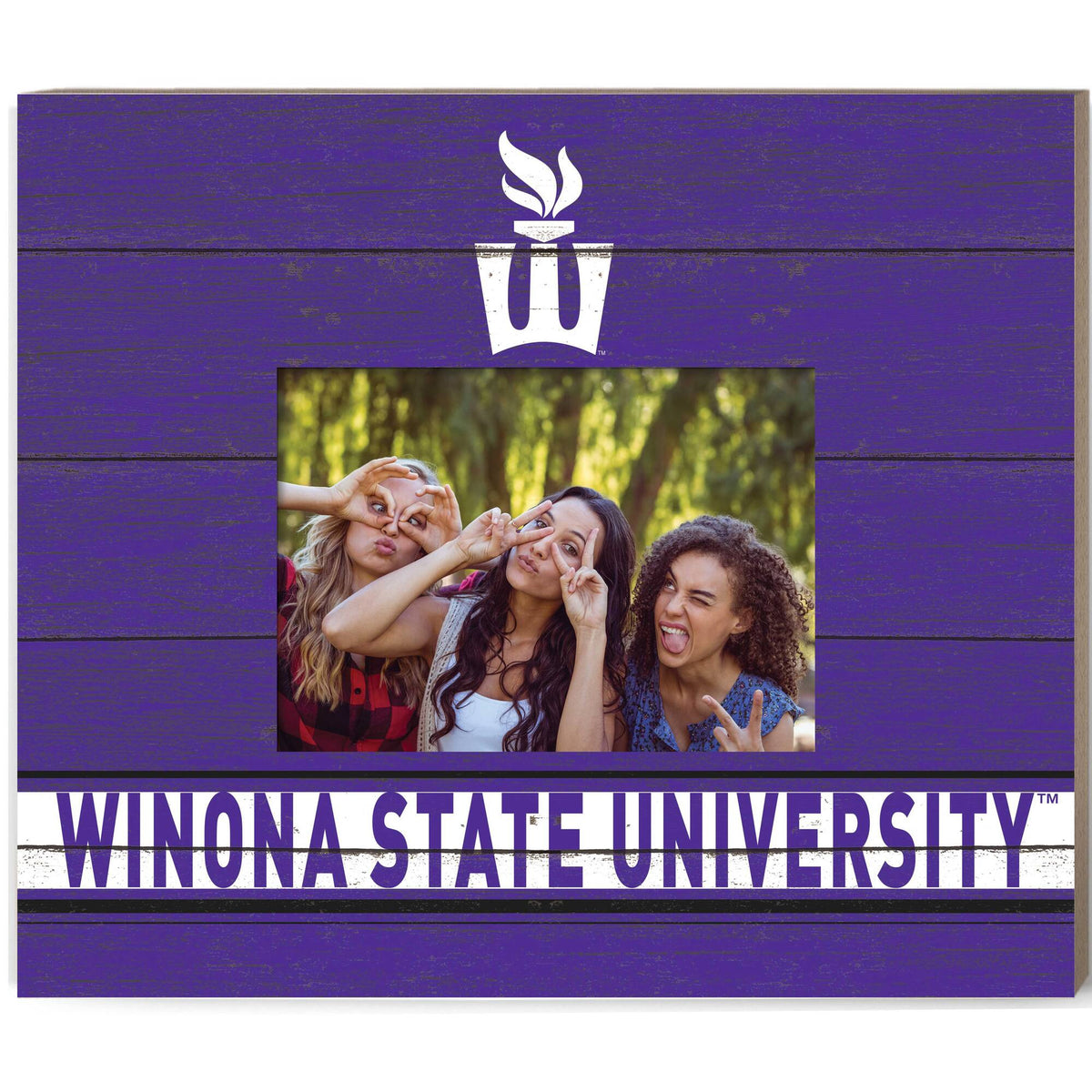 Jardine - Winona State Warriors 11'' x 13'' Team Spirit Scholastic Picture Frame - Purple