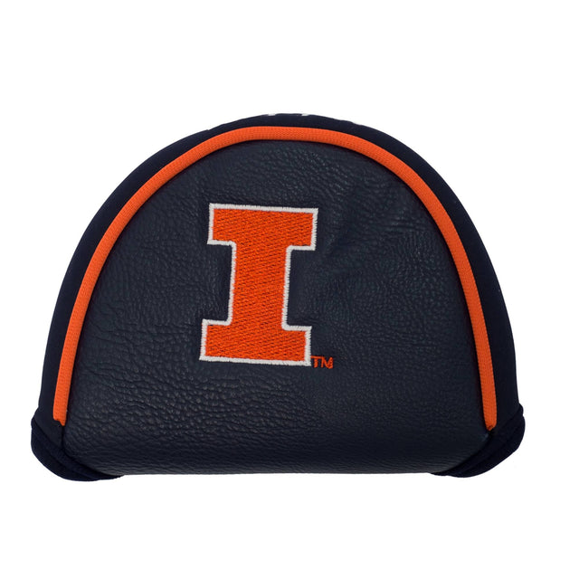 Front. Team Golf - Illinois Fighting Illini Team Mallet Putter Cover - Multicolor.