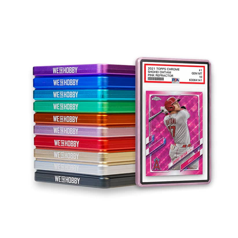 WeTheHobby Aluminum SHARKTOOTH Graded Card Case for PSA 35PT - Pink - Pink 