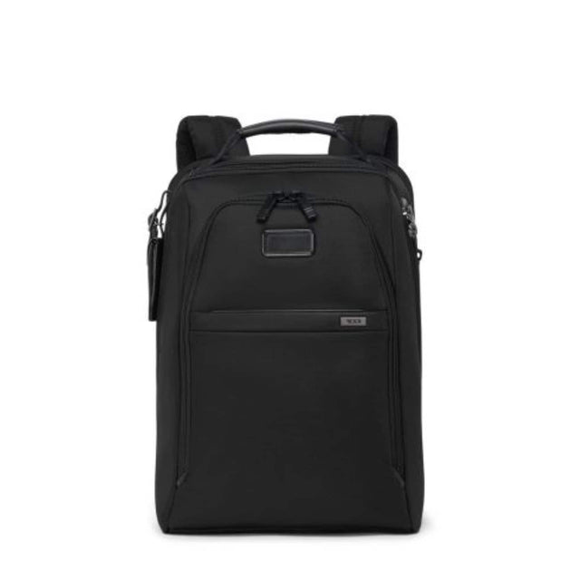 Front. TUMI - Alpha Medium 15" Expandable Backpack - Black.