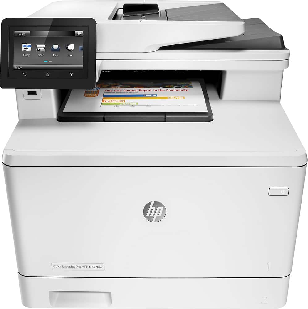 HP - LaserJet Pro MFP m477fnw Color All-In-One Printer - White