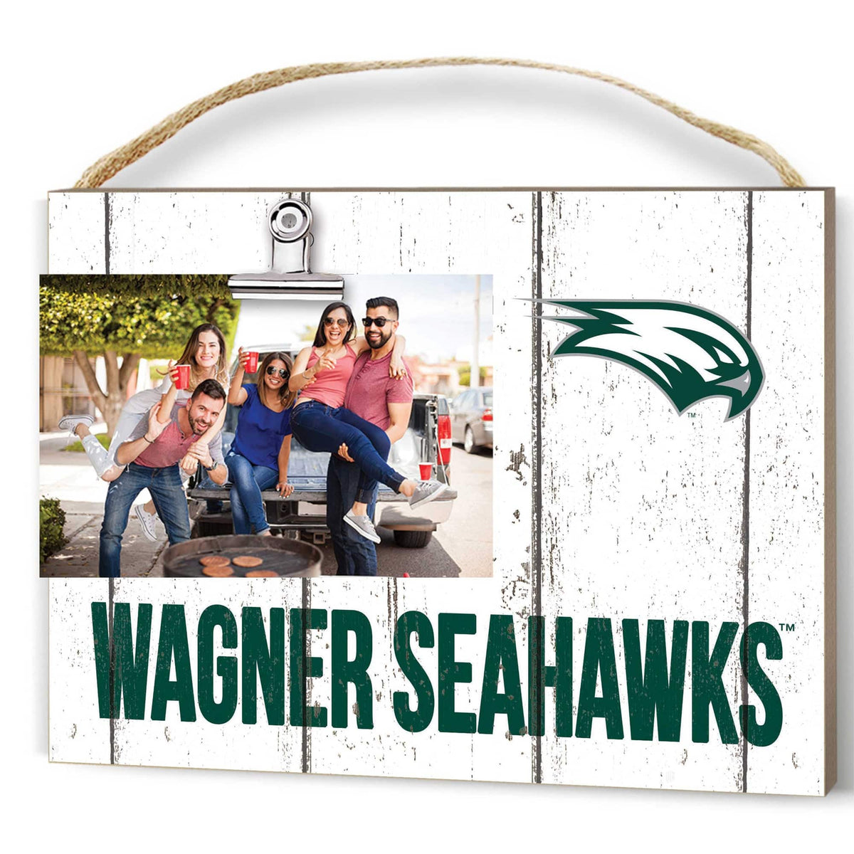Jardine - Wagner College Seahawks 8" x 10" Weathered Clip It Frame - White