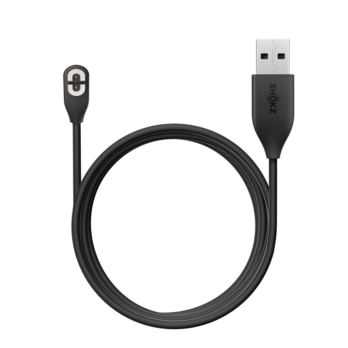 Shokz - 2' USB-A to 2-Pin Magnetic OpenRun Pro/OpenRun Charging Cable - Black