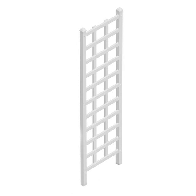 Front. Dura-Trel - Dura-Trel Elmwood 22 x 75 Inch PVC Vinyl Outdoor Garden Patio Trellis, White - White.