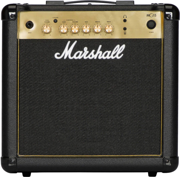 Marshall - MG15G 15W Combo Guitar Amp with Clean / Gain Channels and 3-band EQ - Black