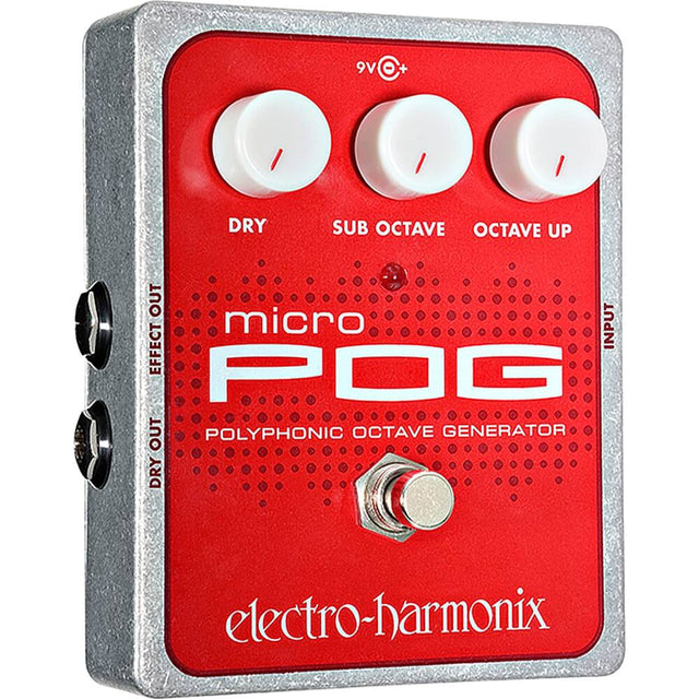 9V DC+

DRY SUB OCTAVE OCTAVE UP

micro POD

POLYPHONIC OCTAVE GENERATOR

electro-harmonix

DRY OUT EFFECT OUT

INPUT