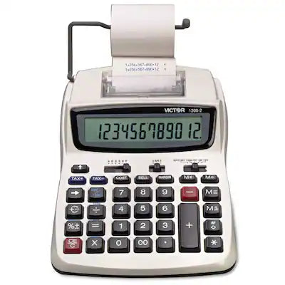 Victor - 12082 Compact 2.3 Lines/Second Two-Color Printing Calculator - Print