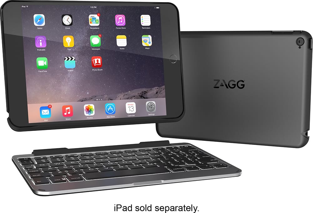 ZAGG - Slimbook Folio Keyboard for Apple® iPad® mini 4 - Black