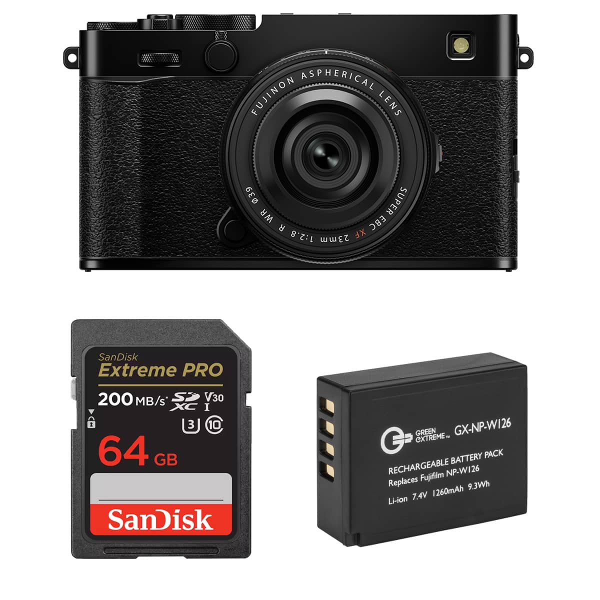 Bundle - Fujifilm - X-E5 Camera with XF 23mm f/2.8 R WR Lens, w/64GB Memory Card