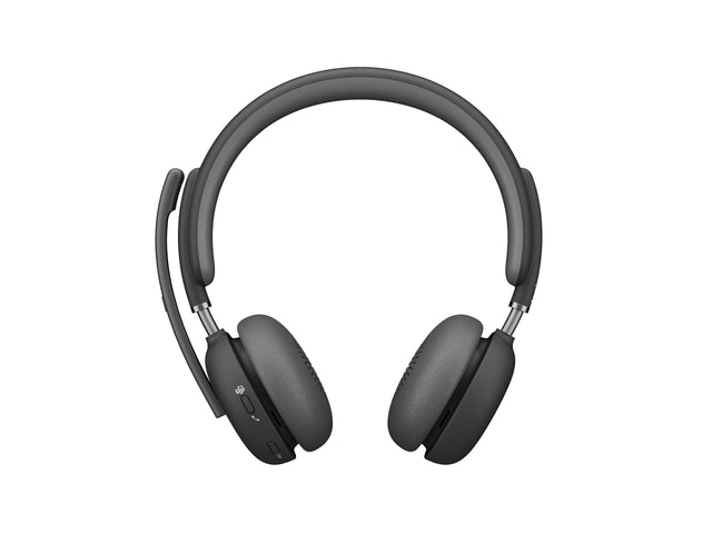 Front. Logitech - Logitech Zone Wireless Bluetooth Over-the-Ear 2 Headset Teams Version with Receiver - Graphite.