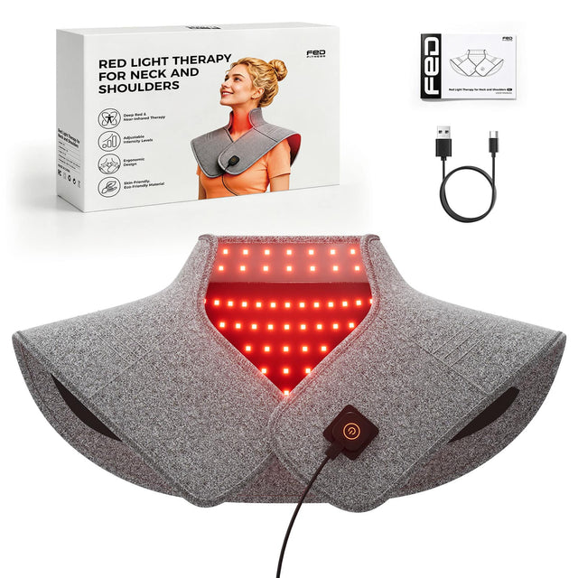 RED LIGHT THERAPY FOR NECK AND SHOULDERS

- Deep Red & Near-Infrared Therapy
- Adjustable Intensity Levels
- Ergonomic Design
- Skin-Friendly, Eco-Friendly Material

FED FITNESS

FeD

be ups Bengy for pain not Shoulders