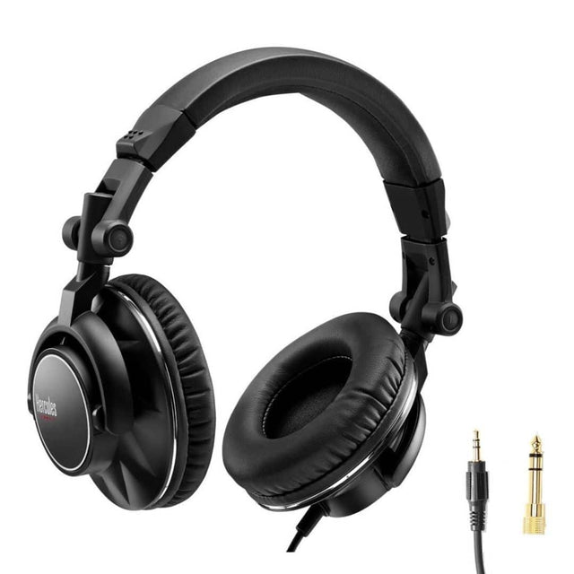 Front. Hercules - Hercules HDP DJ60 Closed-Back Over-Ear DJ Headphones - Black.