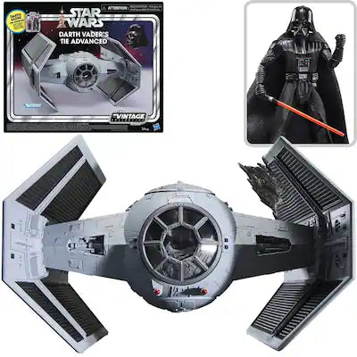 Hasbro - Star Wars The Vintage Collection Darth Vader's TIE Advanced Vehicle with Carded Action Figure