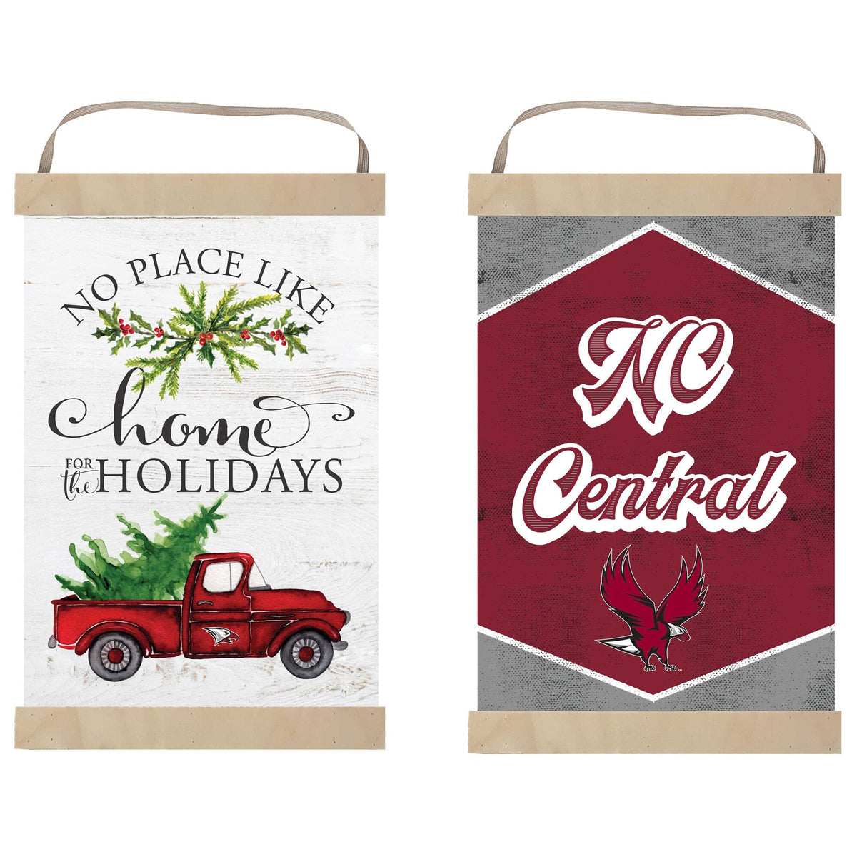 Jardine - North Carolina Central Eagles 12" x 20" Reversible Banner Sign - White