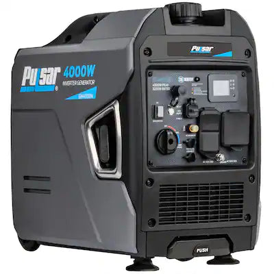 Pulsar - GX400BN 4000W Portable Dual Fuel Inverter Generator Ultra Quiet RV Ready Parallel Capable Wheels CO Sensor