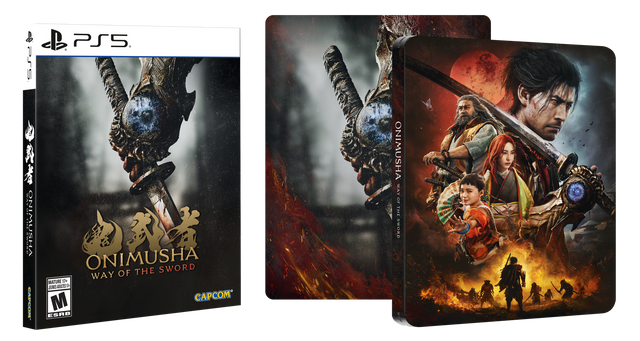 d B PS5 . SSe  WAVOE NO WAYOFTHESWORD .... ONIMUSHA RORO ONIMUSHA SWORD WAY OF THE MATURE 17+ JEUNES ADULTES + M CAPCOM CAPCOM ESRB ONIMUSHA WAY OF THE SWORD