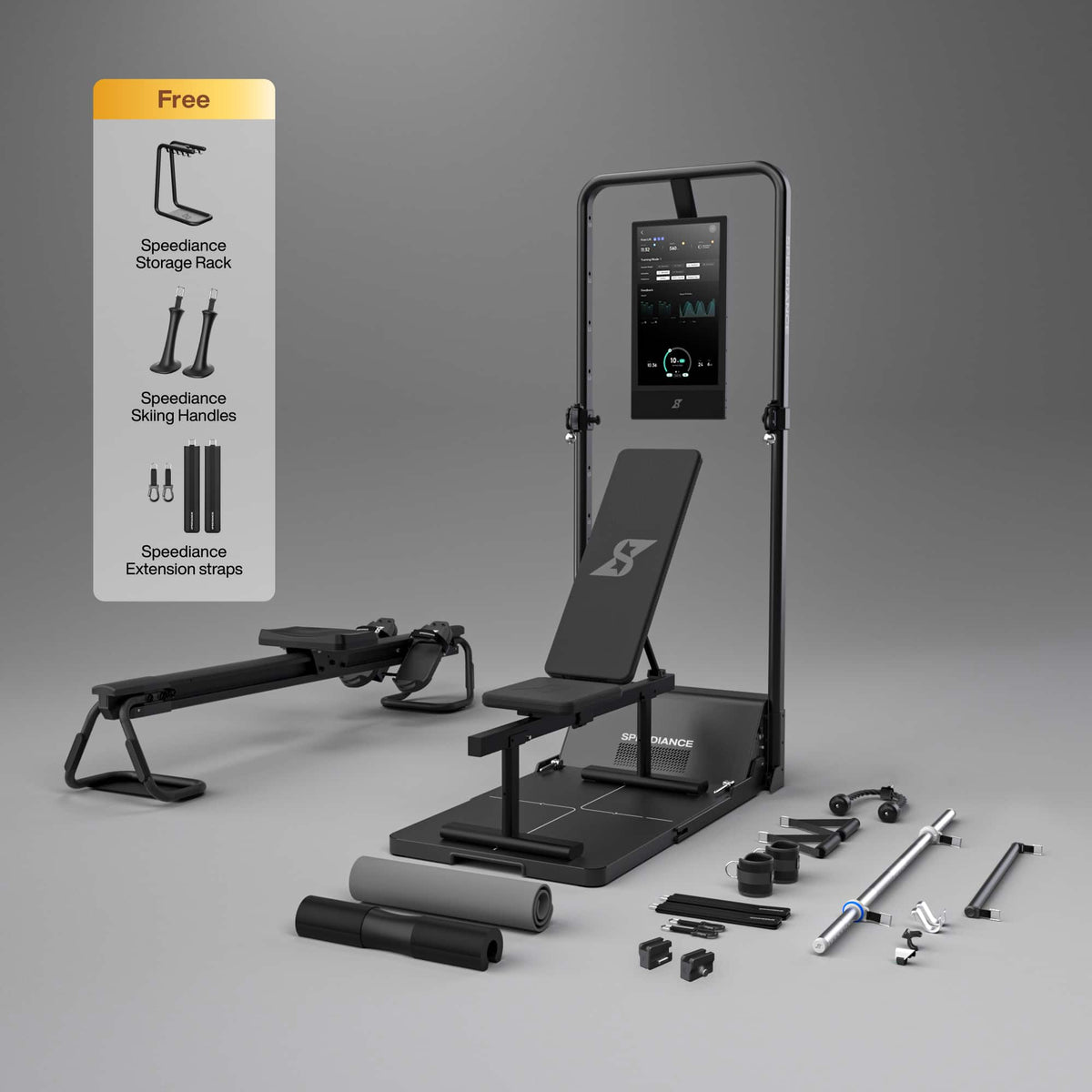 Speediance - Smart Home Gym, Gym Monster 2 Family Plus, Smart AI-Powered Multi-Functional Smith Machine for Home Workout - Black