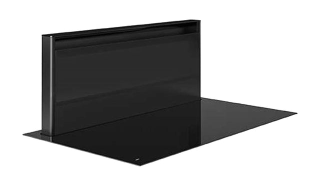 Angle. Viking - 48 in. Wide 5 Element Viking RVL Built-In Electric Induction Cooktop with Integrated Downdraft - Black.