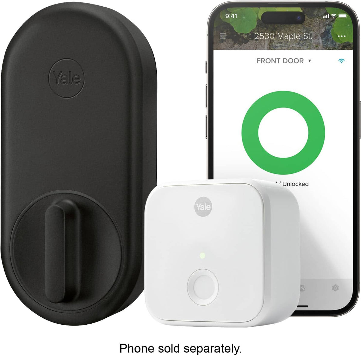 Yale - Smart Lock Conversion Kit – Works with Existing Deadbolt & Keys | Wi-Fi Access - Black
