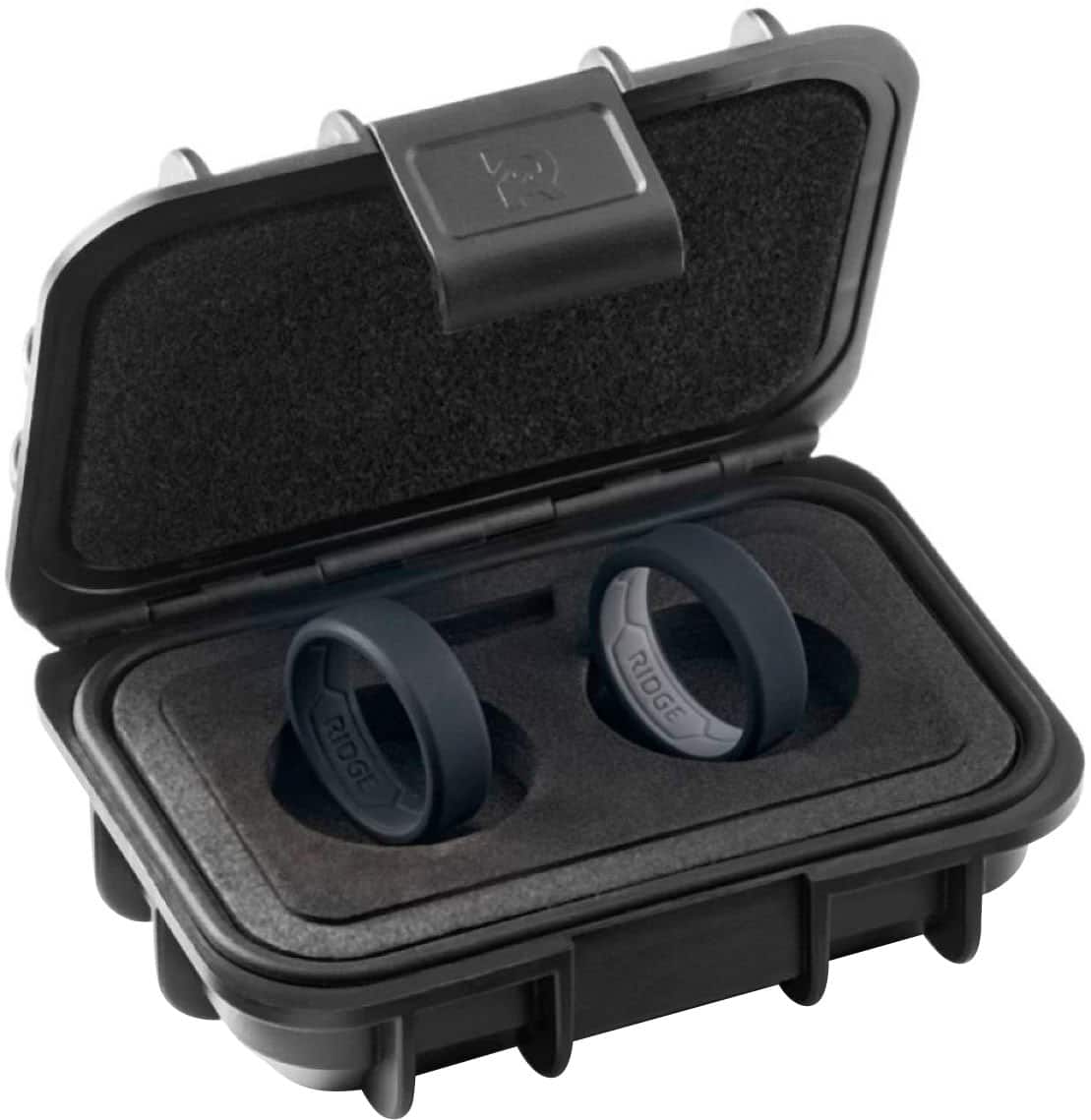 The Ridge Wallet - 8MM SILICONE RING SET - Size 8 - Royal Black