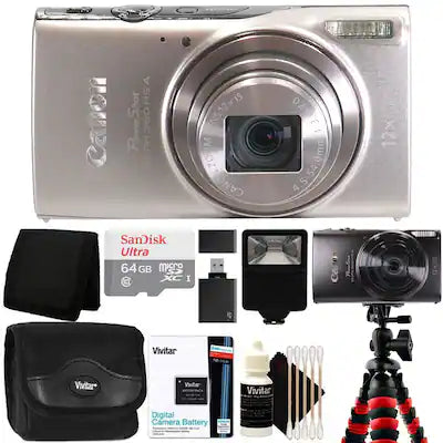 Canon - PowerShot ELPH 360 HS A Digital Camera All You Need Accessory Kit