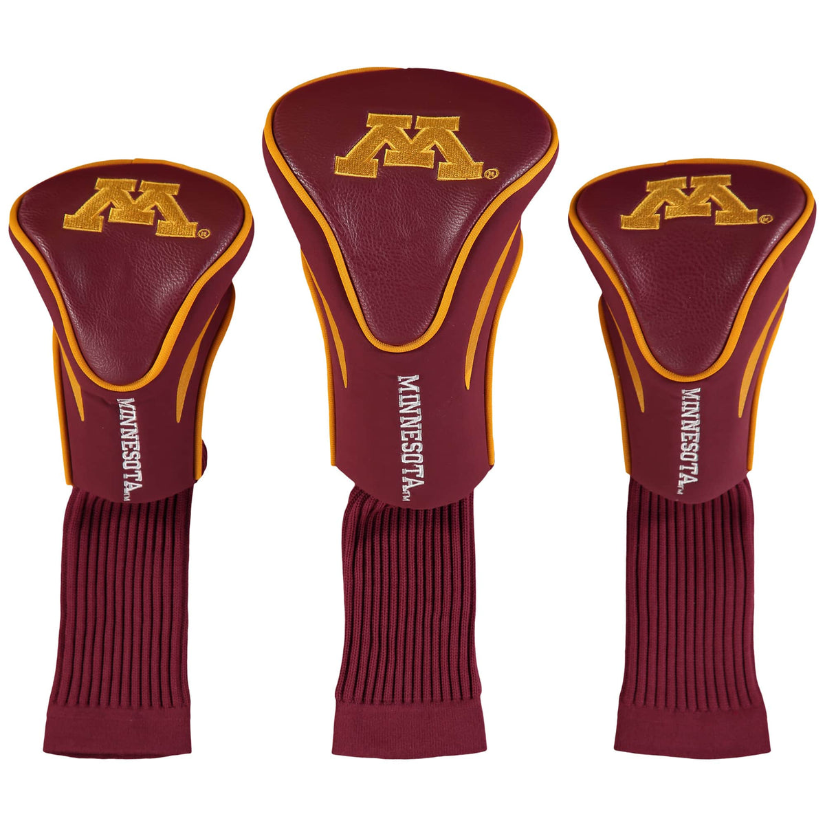 Team Golf - Minnesota Golden Gophers 3-Pack Contour Golf Club Head Covers - Multicolor