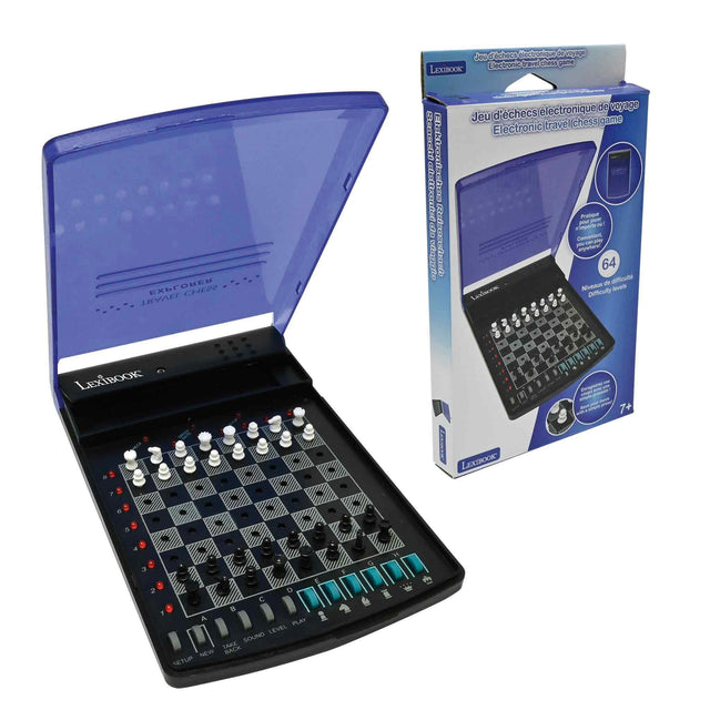 Jeu d'échecs électronique de voyage  
Electronic travel chess game  

LexiBOOK  

64 Niveaux de difficulté  
Difficulty levels  

7+  

LexiBOOK