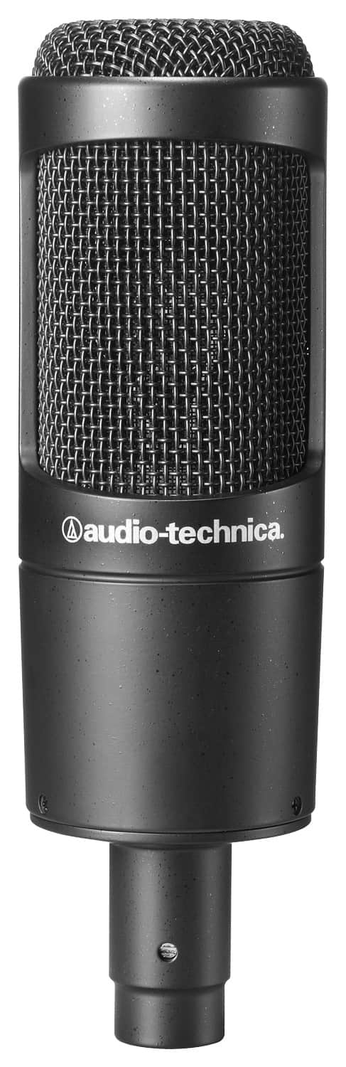 Front. Audio-Technica - AT2035 Cardioid Condenser Microphone - Black.