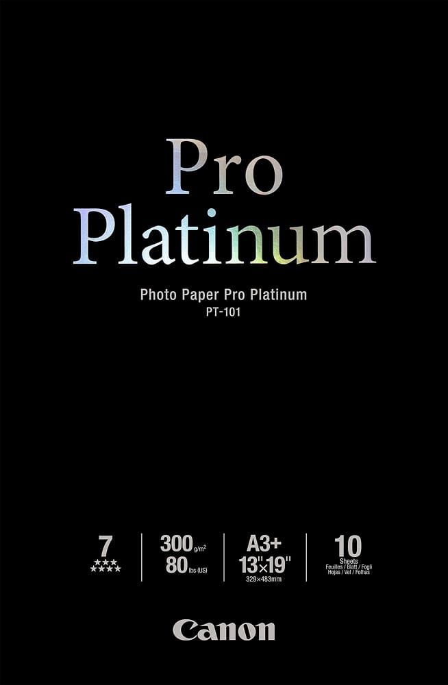 Canon - PT-101 Pro Platinum Glossy Photo 13" x 19" 10-count Paper - White