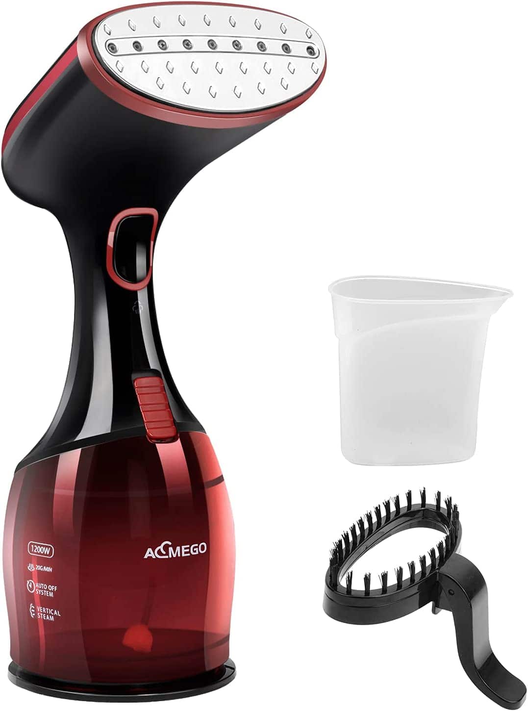 Aemego - Handheld Steamer for Clothes, Clothes Steamer, Travel Garment Steamer - Red