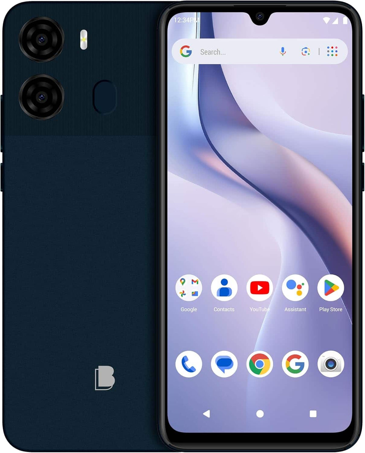 BLU - K2 64GB (Unlocked) - Black-Blue