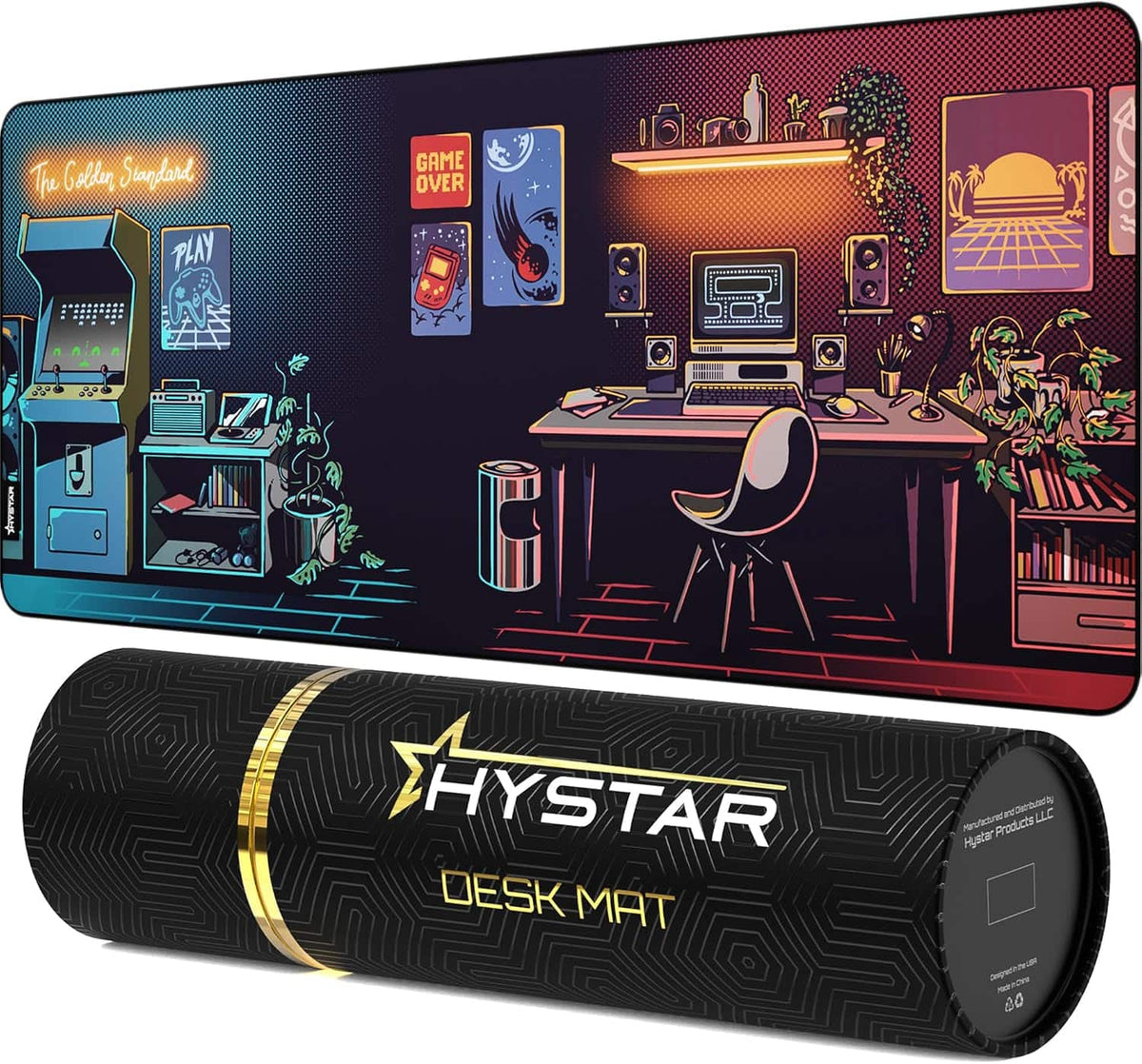 Hystar - Extended Gaming Mouse Pad | XXL 36" x 16" - Nostalgia