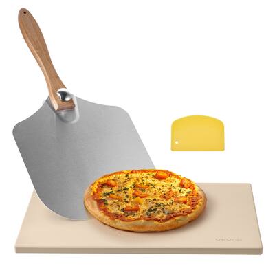 VEVOR - Pizza Stone, 20x14x0.6 in Rectangular Cordierite Pizza Stone, 1450℉ Heat-Resistant Cook Stone, Extra Large Baking-Stone