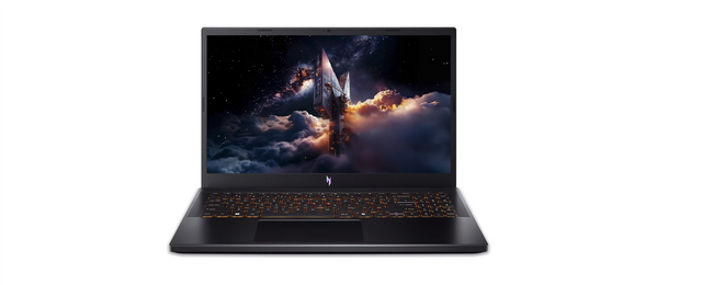 Front. Acer - Nitro V 15 15.6" Core 5 210H 16GB 512GB SSD RTX 4050 Windows 11 Home - Black.