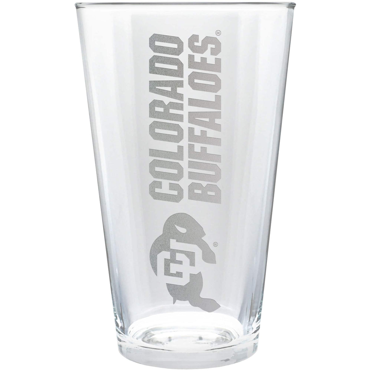 Great American Products - Colorado Buffaloes Etched 16oz. Vertical Rally Cry Pint Glass - Multicolor