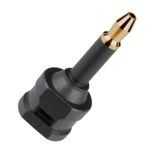 Front. AudioQuest - AudioQuest Toslink > 3.5mm Mini Optical Adaptor - Black.