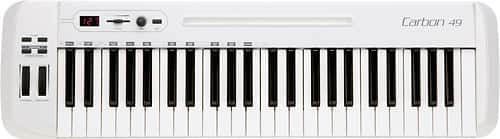 Front. Samson - Carbon 49-Key USB MIDI Controller - Pearl White.