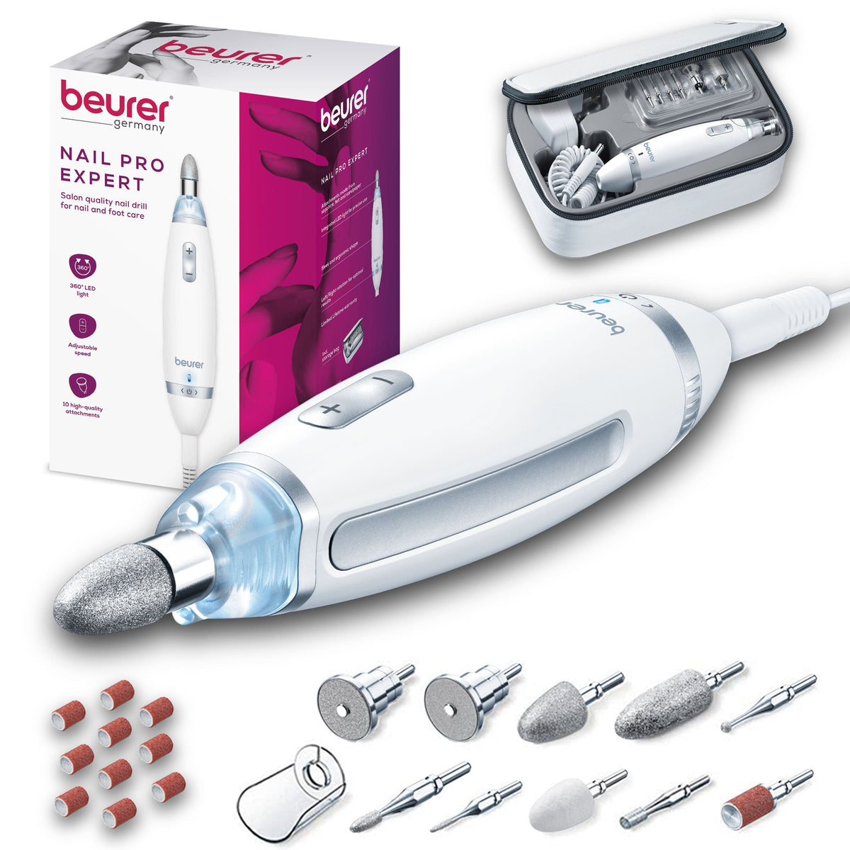 Beurer - MP62 Professional Nail Dril Kit - White