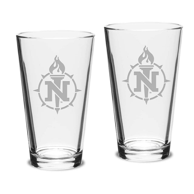 Front. Jardine - Northern Michigan Wildcats 16oz. 2-Piece Classic Pub Glass Set - Multicolor.