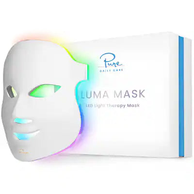 Pure Daily Care - Luma LED Mask, 7-Color Light Therapy for Skin Rejuvenation, Facial Skincare Treatment