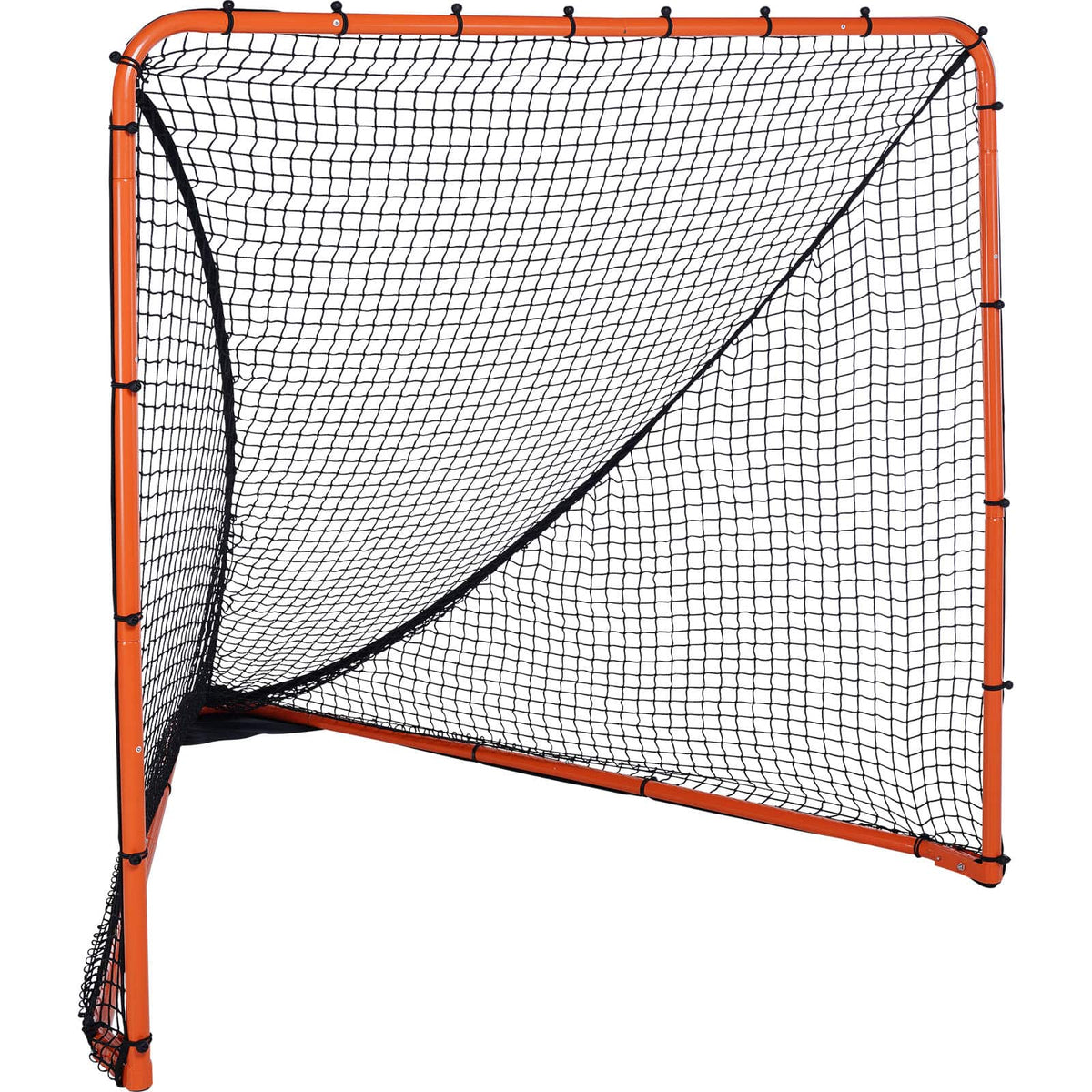 VEVOR - Lacrosse Goal, 6' x 6' Lacrosse Net, Folding Portable Backyard Lacrosse Training Equipment, Steel Frame Training Net - Orange