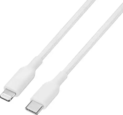 Best Buy essentials™ - 4’ Lightning to USB-C Braided Charge-and-Sync Cable