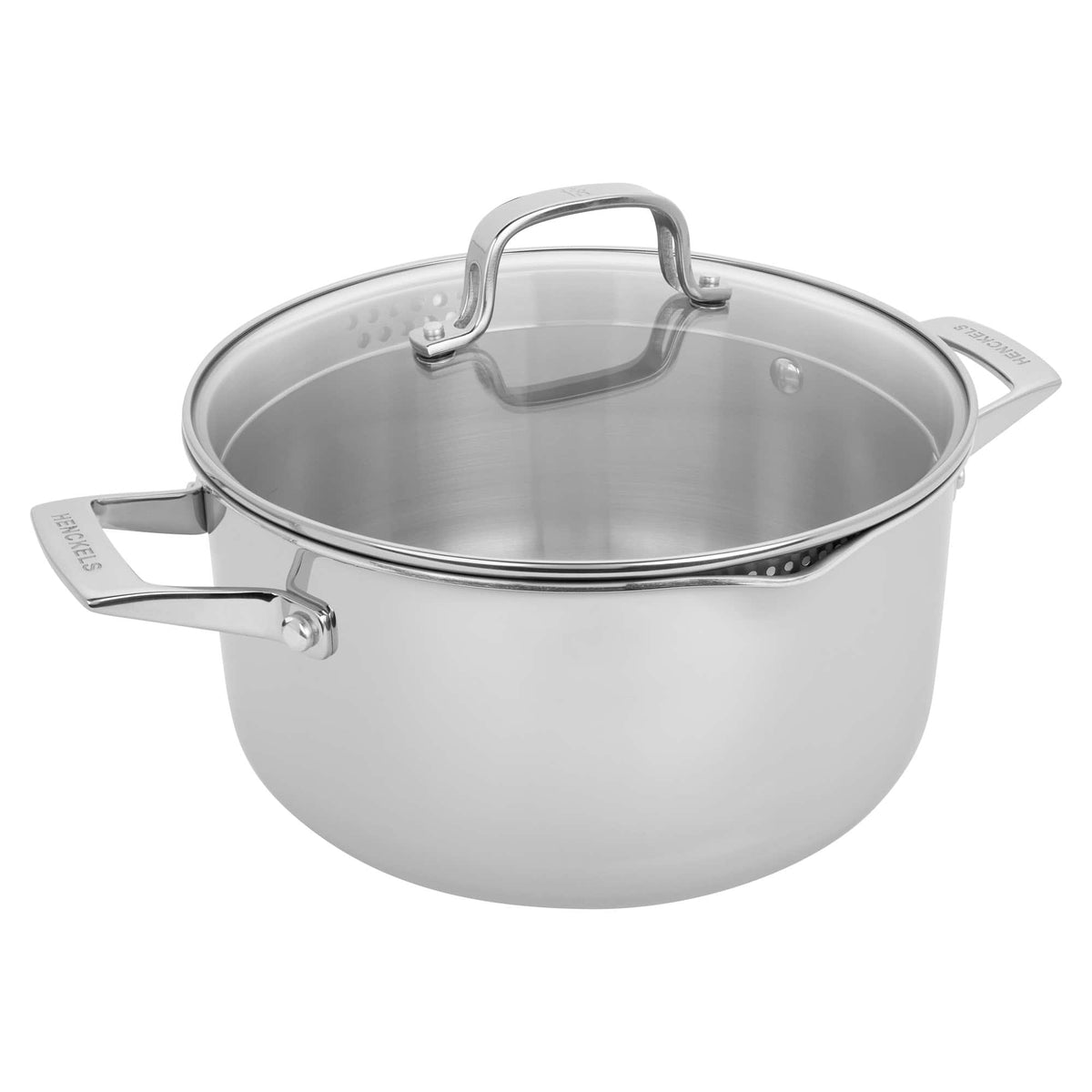 Henckels - Clad H3 6-qt Dutch Oven with Lid - Stainless Steel