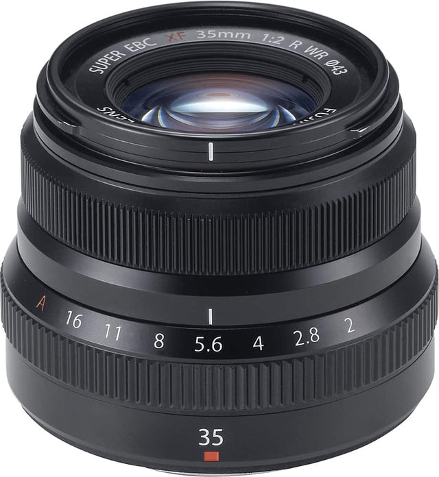 Front. Fujifilm - XF 35mm f/2 R WR Standard Lens for Fujifilm X-Mount System Cameras - Black.