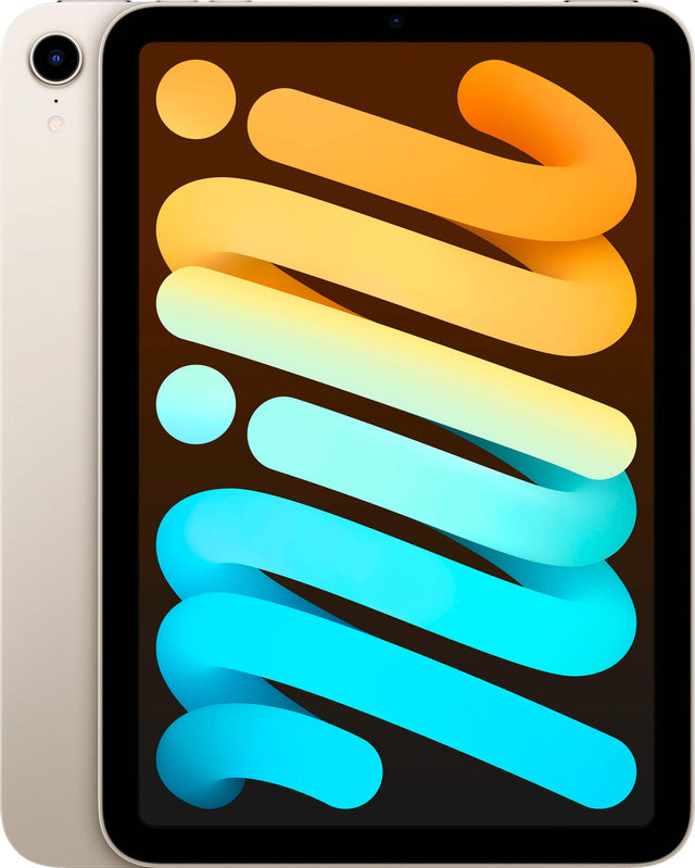 Front. Apple - iPad mini (6th Generation) Wi-Fi - 64GB - Starlight.