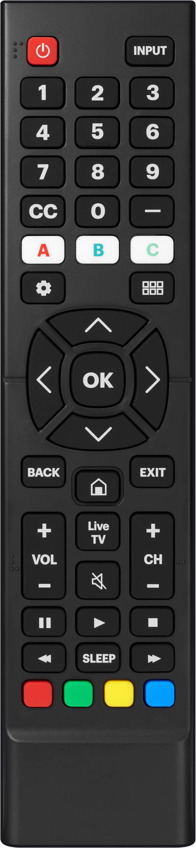 Insignia™ - Replacement Remote for Hisense TVs - Black