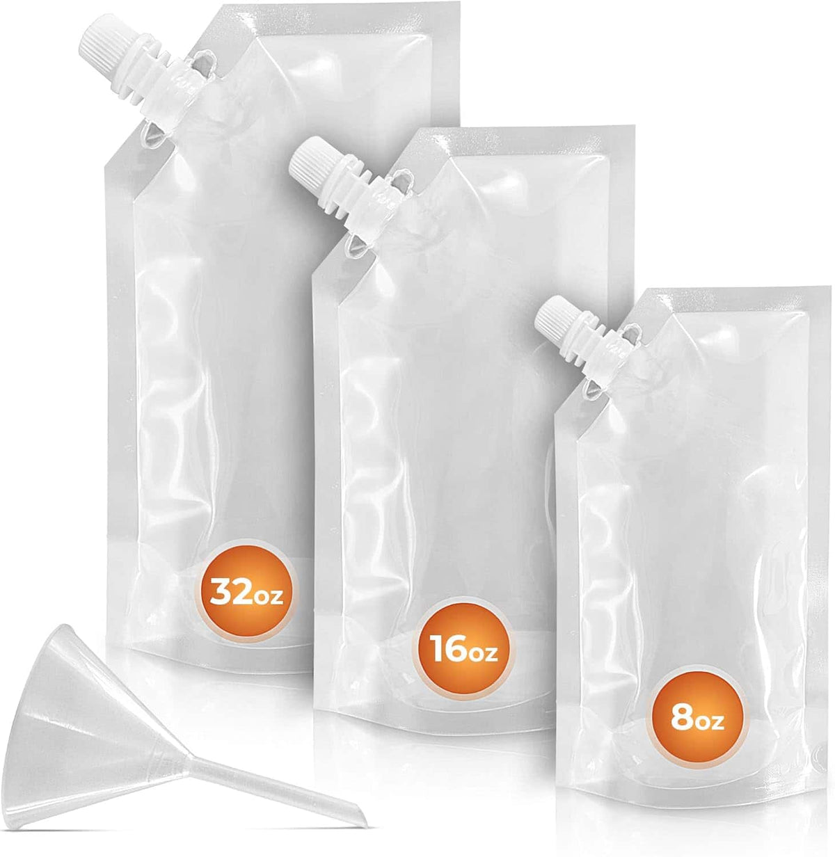 Zulay Kitchen - Premium Plastic Flasks - Drink Pouches For Festivals - Easy to Use Plastic Hidden - Flask